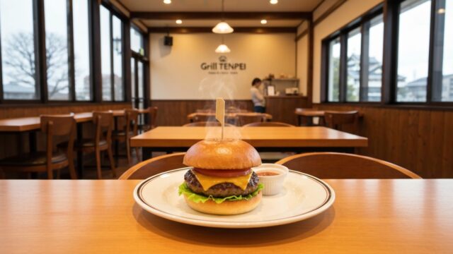 【姫路城ランチ】徒歩3分！肉汁あふれる絶品ハンバーグ「Grill TENPEI」で幸せランチ体験